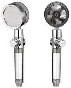 Τηλέφωνο κεφαλή ντους μπάνιου με ανεμιστήρα, εξοικονόμηση ενέργειας- Turbocharged Shower Head Shower head-002437-132683