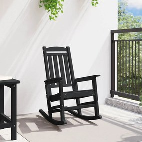 vidaXL Κουνιστή Καρέκλα Κήπου Μαύρο 70 x 92 x 108 εκ. Πλαστικό