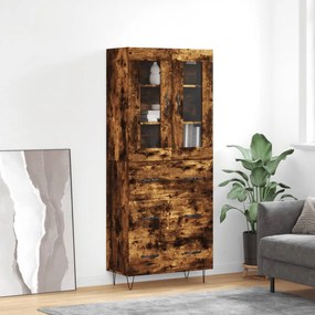 vidaXL Ντουλάπι Καπνιστή Δρυς 69,5x34x180 εκ. από Επεξεργασμένο Ξύλο