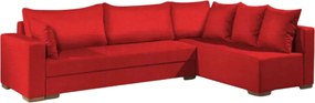 Γωνιακός καναπές Trendy-Αριστερή-285φ 185β εκ.-Κόκκινο