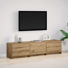 vidaXL Κιβώτιο τηλεόρασης με LED Δρυού 165x34x40 εκ. Επεξεργασμένο Ξύλο