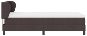 vidaXL Κρεβάτι box spring με στρώμα με στρώμα Σκούρο καφέ Σκούρο καφέ