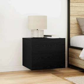 vidaXL Τοίχου κομοδίνο Μαύρη δρυς 50 x 39 x 41 εκ. Επεξεργασμένο ξύλο
