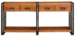vidaXL Τραπέζι κονσόλας 2 2 pcs Καστανό Καμπούντα ξύλο ακακίας