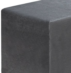 Σκαμπώ April Megapap βελούδινο χρώμα γκρι 40x40x40εκ. - GP043-0102,2