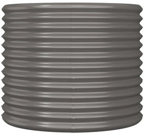 vidaXL Ζαρντινιέρα Γκρι 80x80x68 εκ. Γαλβανισμένος χάλυβας