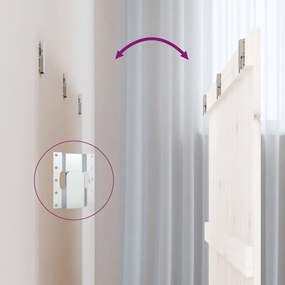 vidaXL Κεφαλάρι Τοίχου Λευκό 166x3x90 εκ. από Μασίφ Ξύλο Πεύκου