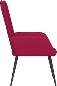 vidaXL Πολυθρόνα Relax Μπορντό Βελούδινη