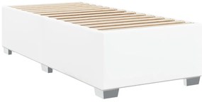 vidaXL Κρεβάτι Boxspring με Στρώμα Λευκό 80 x 200 εκ. Συνθετικό Δέρμα
