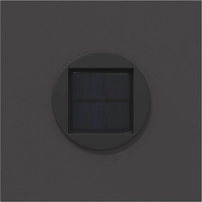 vidaXL Ηλιακό LED Φως Δρόμου 2 pcs Μαύρο Κρύο Ρολαρισμένο Χάλυβα