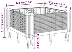 ΖΑΡΝΤΙΝΙΕΡΑ ΜΕ ΠΑΣΣΑΛΟΥΣ ΜΑΥΡΗ 42,5X42,5X28,5 ΕΚ ΠΟΛΥΠΡΟΠΥΛΕΝΙΟ 368002