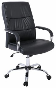 Καρέκλα γραφείου Mesa 416, Μαύρο, 104x60x70cm, Με μπράτσα, Με ρόδες, Μηχανισμός καρέκλας: Κλίση | Epipla1.gr