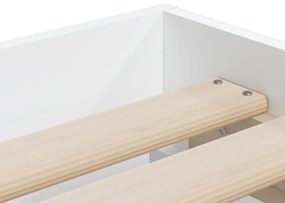 Πλαίσιο Κρεβατιού με Συρτάρια Λευκό 100x200 εκ Επεξεργ. Ξύλο - Λευκό