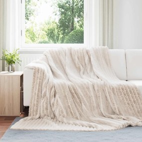 vidaXL Ριχτάρια 6 pcs Μπεζ 270 x 240 cm Μαλλί