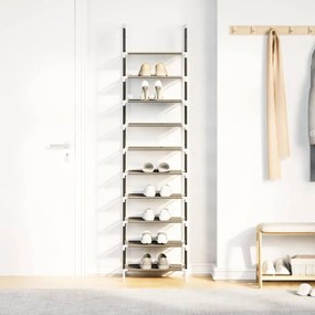 Ράφι παπουτσιών 10 επιπέδων μαύρο 44x28x180 cm - Μαύρο