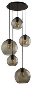 Φωτιστικό Οροφής Vetro 7642 5xE27 60W Fume Nowodvorski Metal, Glass