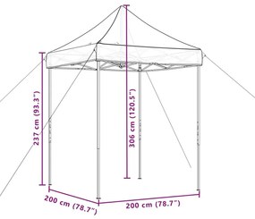 Τέντα Εκδηλώσεων Πτυσσόμενη Pop-Up Μπορντό 200x200x306 εκ. - Κόκκινο