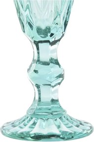Ποτήρι Κρασί DKD Home Decor Τυρκουάζ Κρυστάλλινο 150 ml