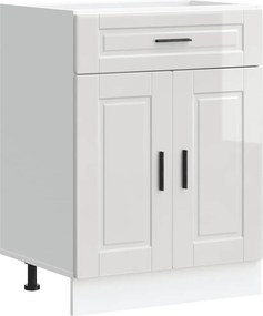 vidaXL ντουλάπι βάσης κουζίνας Porto Λευκό Υψηλής στιλπνότητας