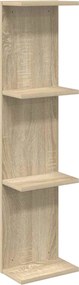 vidaXL Ράφι Τοίχου Sonoma Δρυς 25 x 15 x 100 εκ Επεξεργασμένο Ξύλο