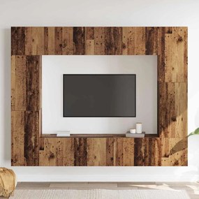 vidaXL Σετ επίπλου τηλεόρασης 8 pcs Παλαιό ξύλο 80 x 30 x 30 εκ