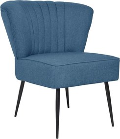 vidaXL Πολυθρόνα Cocktail Μπλε Υφασμάτινη