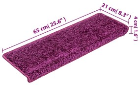 ΠΑΤΑΚΙΑ ΣΚΑΛΑΣ ΜΟΚΕΤΑ 15 ΤΕΜ. ΒΙΟΛΕΤΙ 65X21X4 ΕΚ. 134580