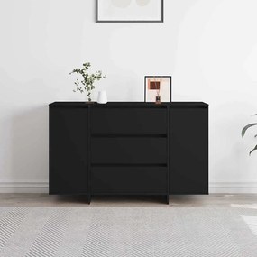 vidaXL Πλαϊνό γραφείο Μαύρο 120 x 41 x 75 εκ. Επεξεργασμένο ξύλο