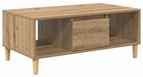 vidaXL Τραπεζάκι σαλονιού με συρτάρι Artisan Oak 90 x 50 x 26.5 εκ.