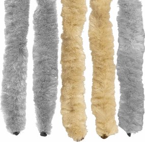 vidaXL Κουρτίνα εντόμων Chenille Γκρι και Μπεζ 100 x 200 cm 100% PP