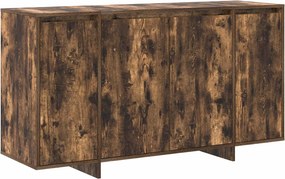vidaXL Πλαϊνό γραφείο Καπνιστό Δρύς 135 x 41 x 75 εκ