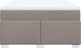 vidaXL Κρεβάτι Boxspring με Στρώμα Taupe 140x200 εκ. Υφασμάτινο