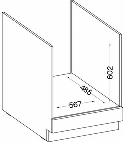 Ντουλάπι φούρνου Γκρι 60 x 51,6 x 85 cm