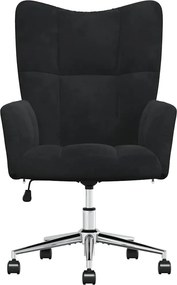 vidaXL Πολυθρόνα Relax Μαύρη Βελούδινη