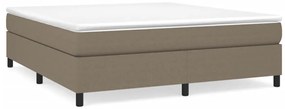 Κρεβάτι Boxspring με Στρώμα Taupe 160x200 εκ. Υφασμάτινο - Μπεζ-Γκρι