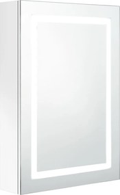 vidaXL Καθρέφτης Μπάνιου με Ντουλάπι &amp; LED Λαμπερό Λευκό 50x13x70 εκ.