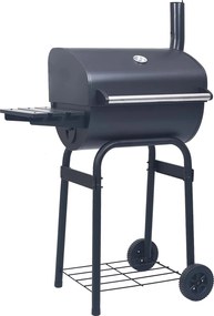 vidaXL Γκριλ κάρβουνου 75 x 48 x 120 εκ. Ασημί