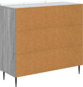 vidaXL Πλαϊνό γραφείο Γκρι Sonoma 89 x 34,5 x 82 εκ.