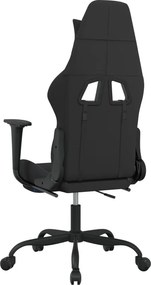 vidaXL Καρέκλα Gaming Μαύρη/Μπλε Ύφασμα με Υποπόδιο