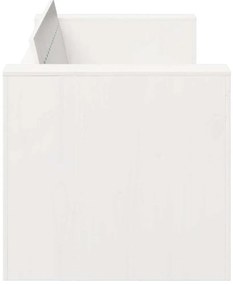 vidaXL Καναπές Κήπου Λευκό 134 x 60 x 62 cm Μασίφ ξύλο πεύκου