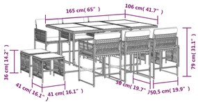 ΣΕΤ ΤΡΑΠΕΖΑΡΙΑΣ ΚΗΠΟΥ 11 ΤΕΜ. ΜΠΕΖ ΣΥΝΘΕΤΙΚΟ ΡΑΤΑΝ ΜΕ ΜΑΞΙΛΑΡΙΑ 3211512