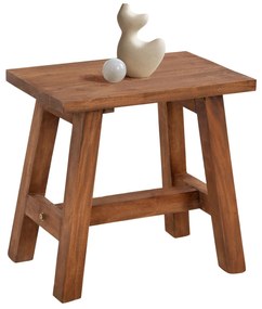 SIDE TABLE/STOOL  MAHOGANY WOOD IN NATURAL COLOR 49,5x24,5x45,5Hcm.