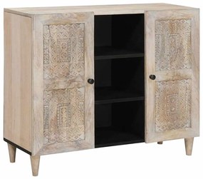 vidaXL Πλαϊνό γραφείο Λευκό 33.5 x 90 x 75 εκ