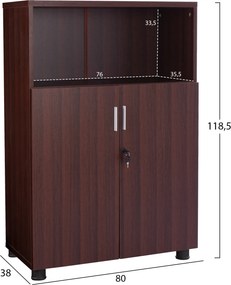 ΝΤΟΥΛΑΠΙ ΓΡΑΦΕΙΟΥ VALORA ΕΠΑΓΓΕΛΜΑΤΙΚΟ HM2058.12 WENGE 80x38x118,5