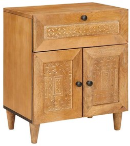 vidaXL Κομοδίνο Ανοιχτό καφέ 50 x 33 x 60 εκ Μασίφ ξύλο μάνγκο