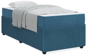 vidaXL Σκελετός κρεβατιού με στρώμα Άλλο Μπλε 80 x 200 cm Βελούδο