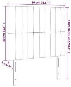 Κεφαλάρι Κρεβατιού LED Ροζ 80x5x118/128 εκ. Βελούδινο 3122697