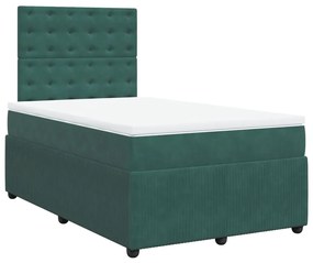 ΚΡΕΒΑΤΙ BOXSPRING ΜΕ ΣΤΡΩΜΑ ΣΚΟΥΡΟ ΠΡΑΣΙΝΟ 120X190ΕΚ. ΒΕΛΟΥΔΙΝΟ 3292301