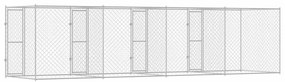 vidaXL Κλουβί σκύλου Ασημί 800 x 200 x 200 εκ. Επικαλυμμένος Χάλυβας
