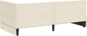 vidaXL Κρεβάτι Γωνίας Κρεμ 100 x 200 cm Βελούδο
